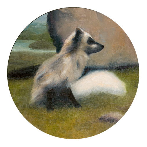 Glasunderlägg fjällräv