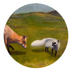 Glasunderlägg fjällräv