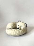 Fjällräv i vinterpäls - papier maché